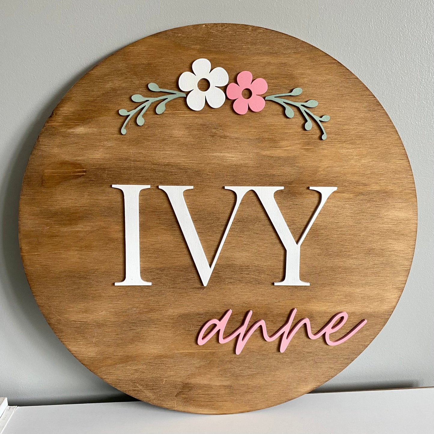 Simple Flower Name Sign