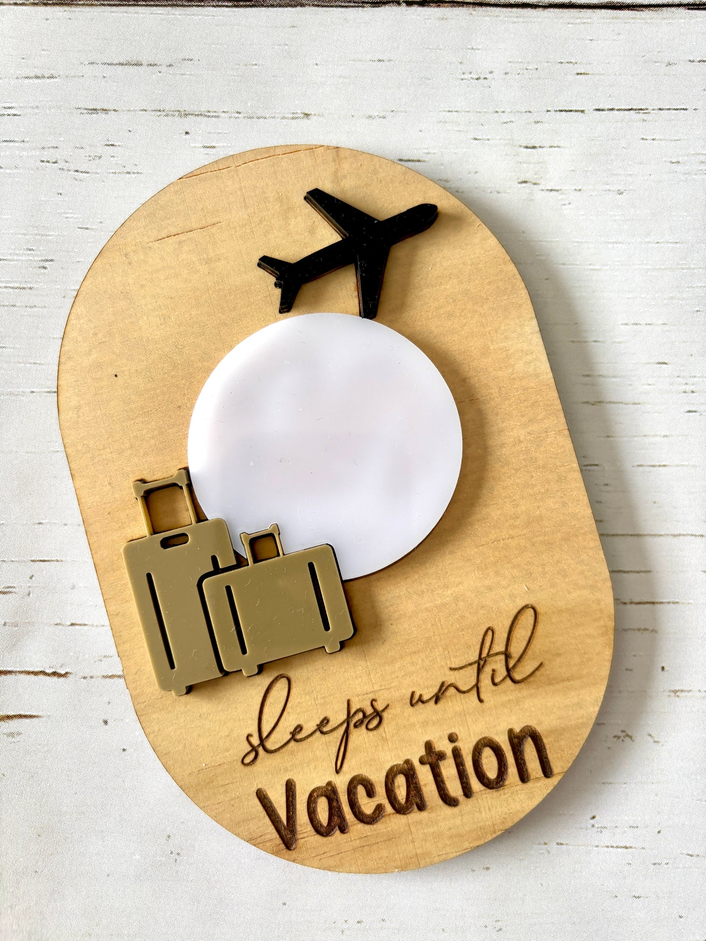 Sleeps Until Vacation Whiteboard