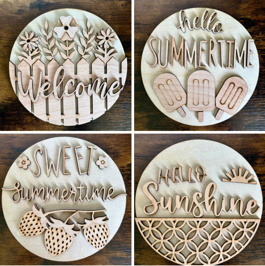 8” round Summer DIY
