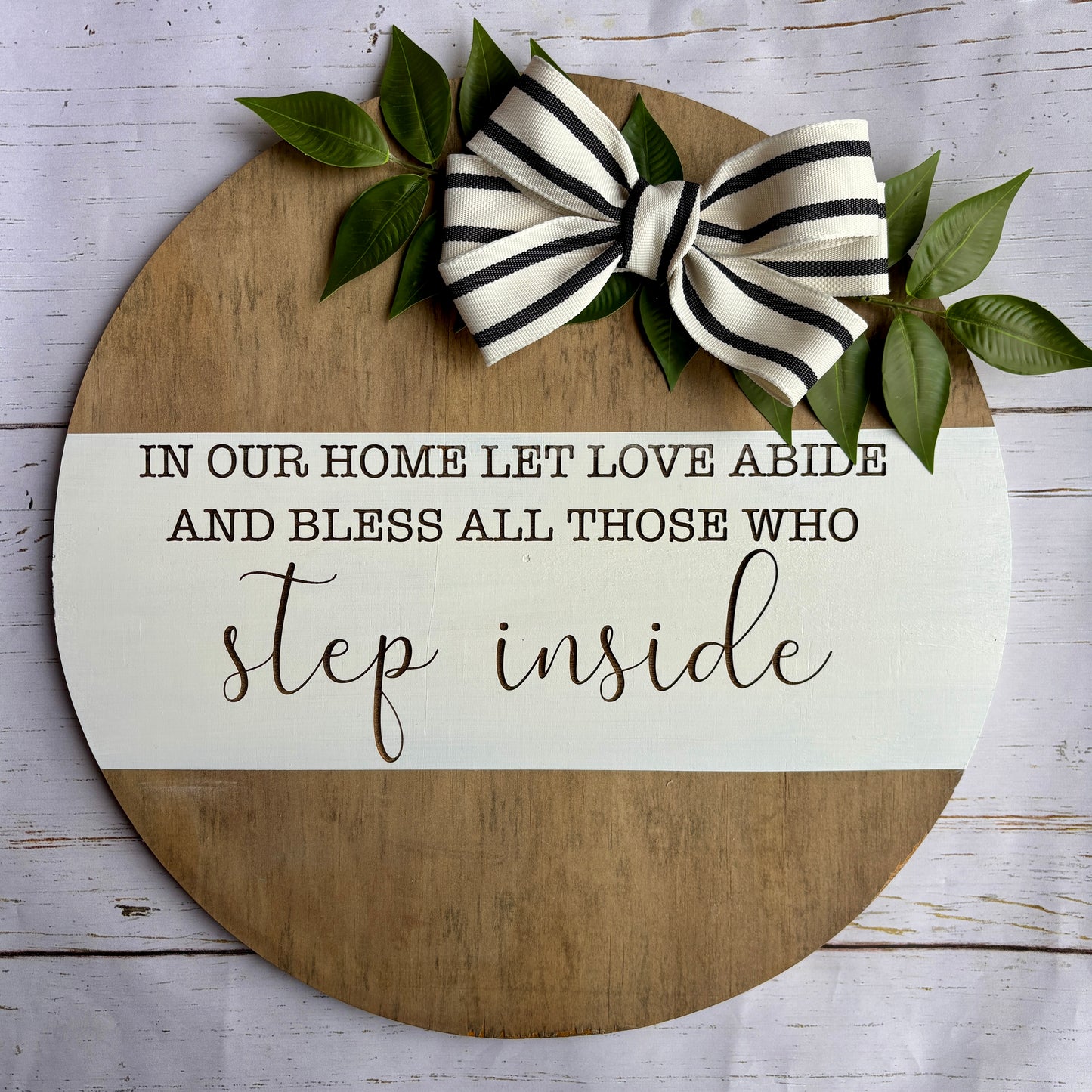 Let love abide Door Hanger