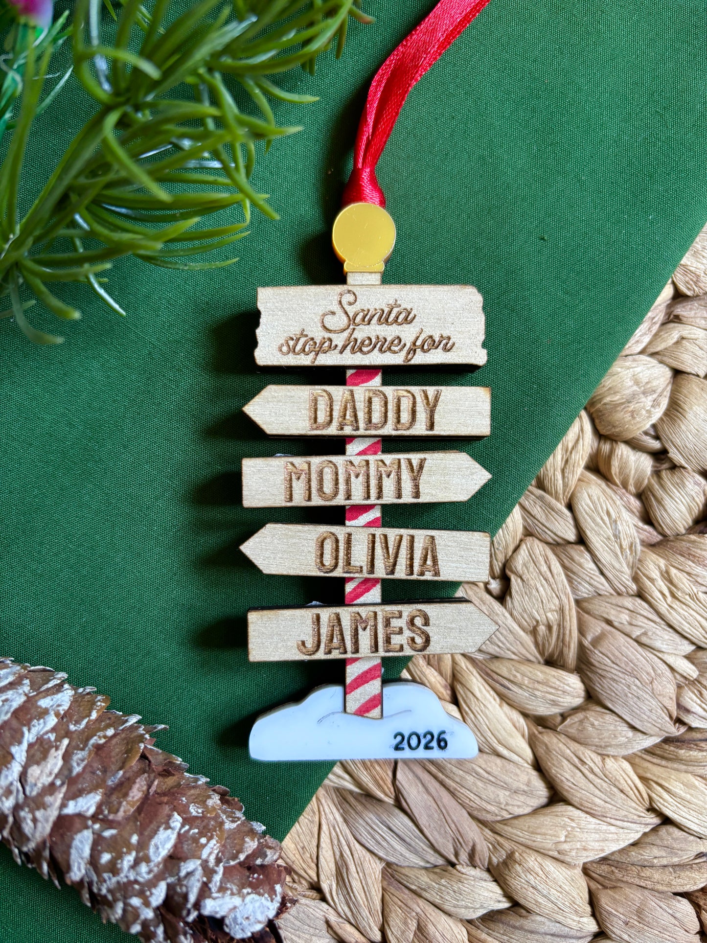Santa Stop here Ornament