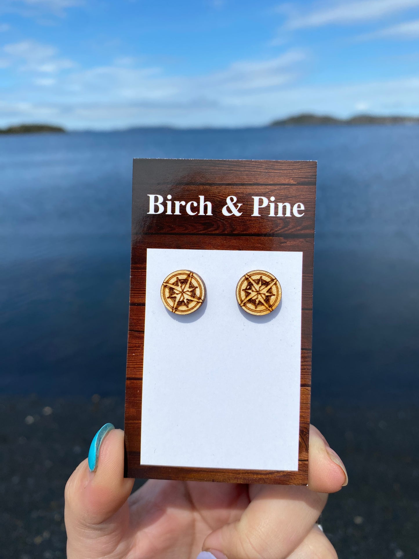 Compass Stud Earrings