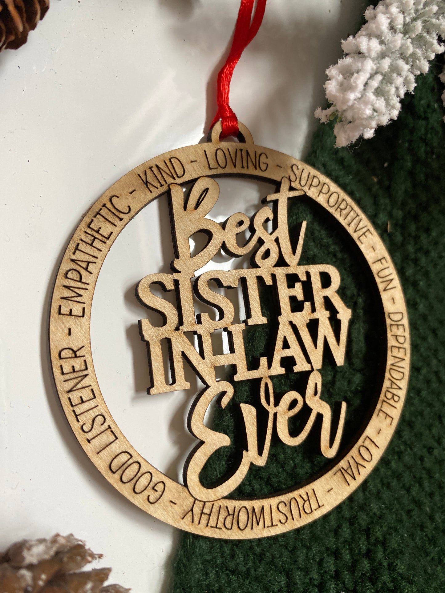Best Sister In Law Ornament