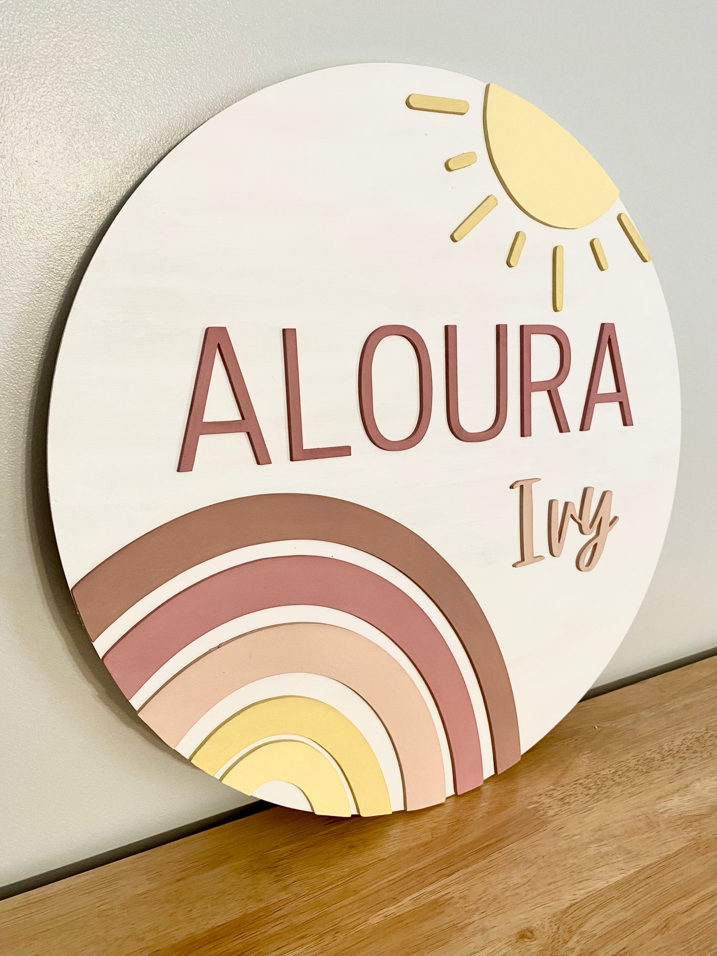 Rainbow Sunshine Name Sign