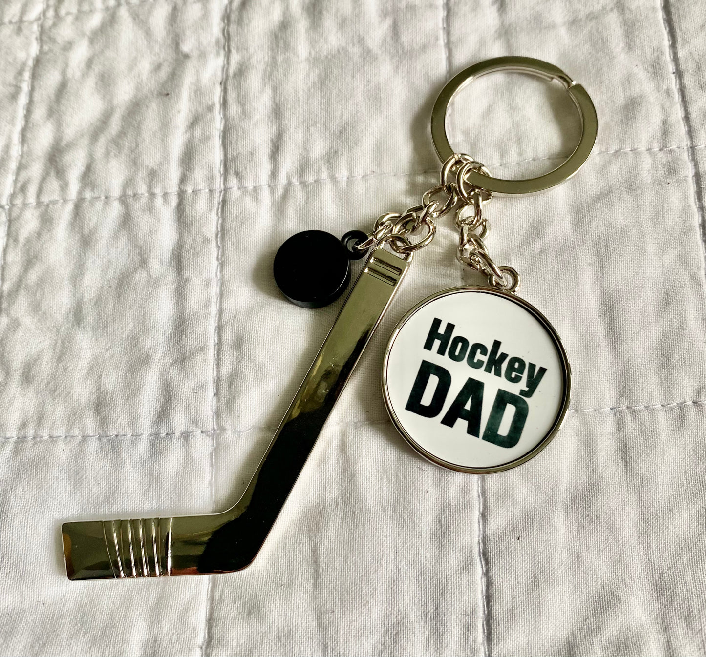 Hockey Dad Keychain