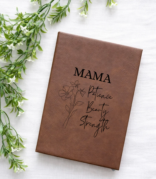 Leather Engraved Notebook for her