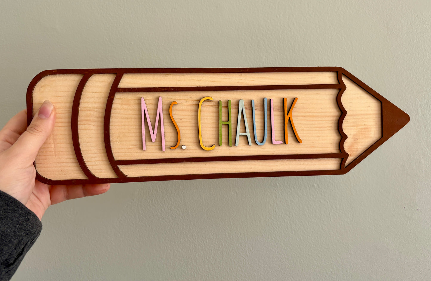 Teacher Pencil Sign
