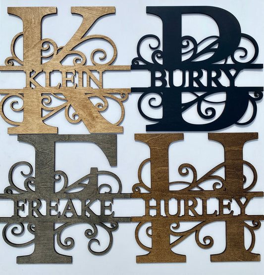 12” Monogram sign