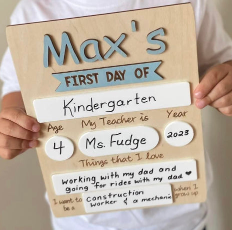 First Day/Last Day Whiteboard sign