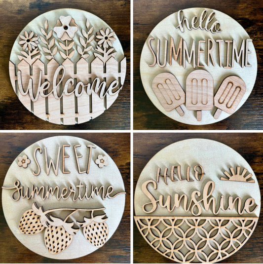 8” round Summer DIY