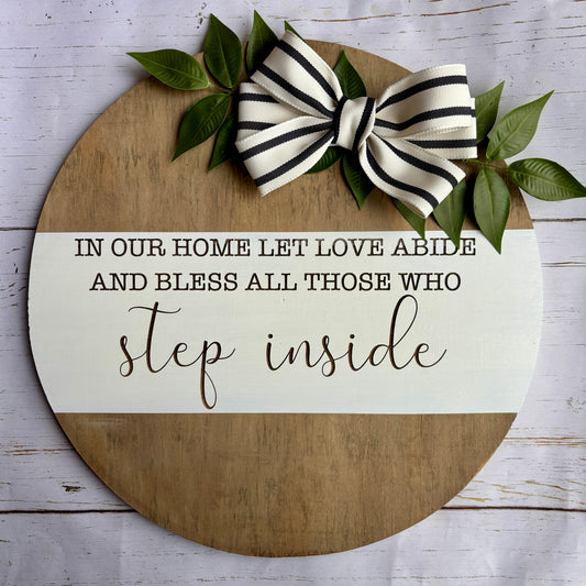 Let love abide Door Hanger