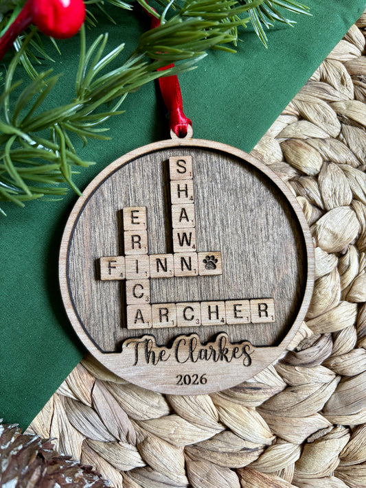 Family Puzzle Ornament