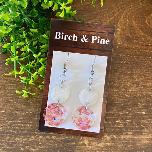 Drop Circle Acrylic Dangle Earrings