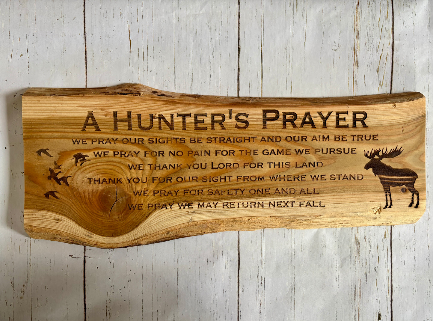 Engraved Live-edge signs