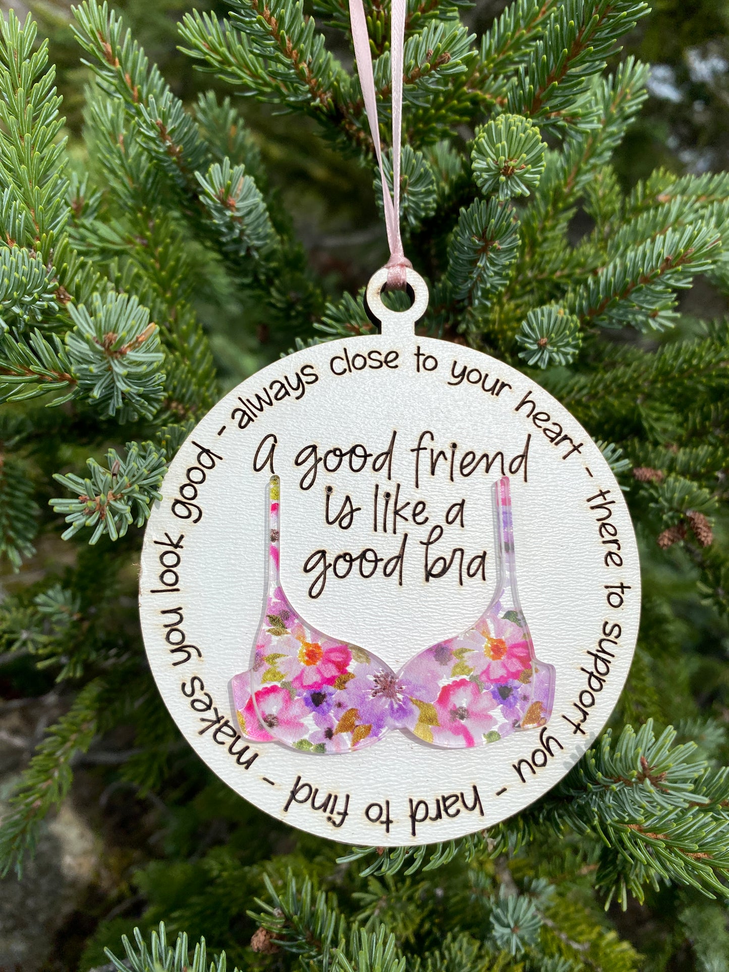 Good Friend Bra Ornament