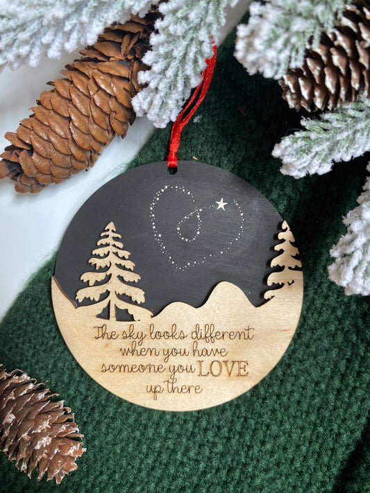 The Sky Looks Different Memorial Ornament