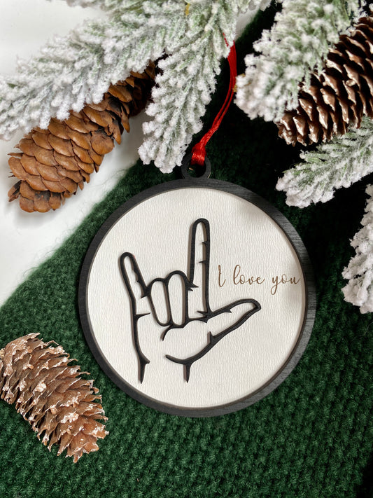 I Love You Sign Language Ornament