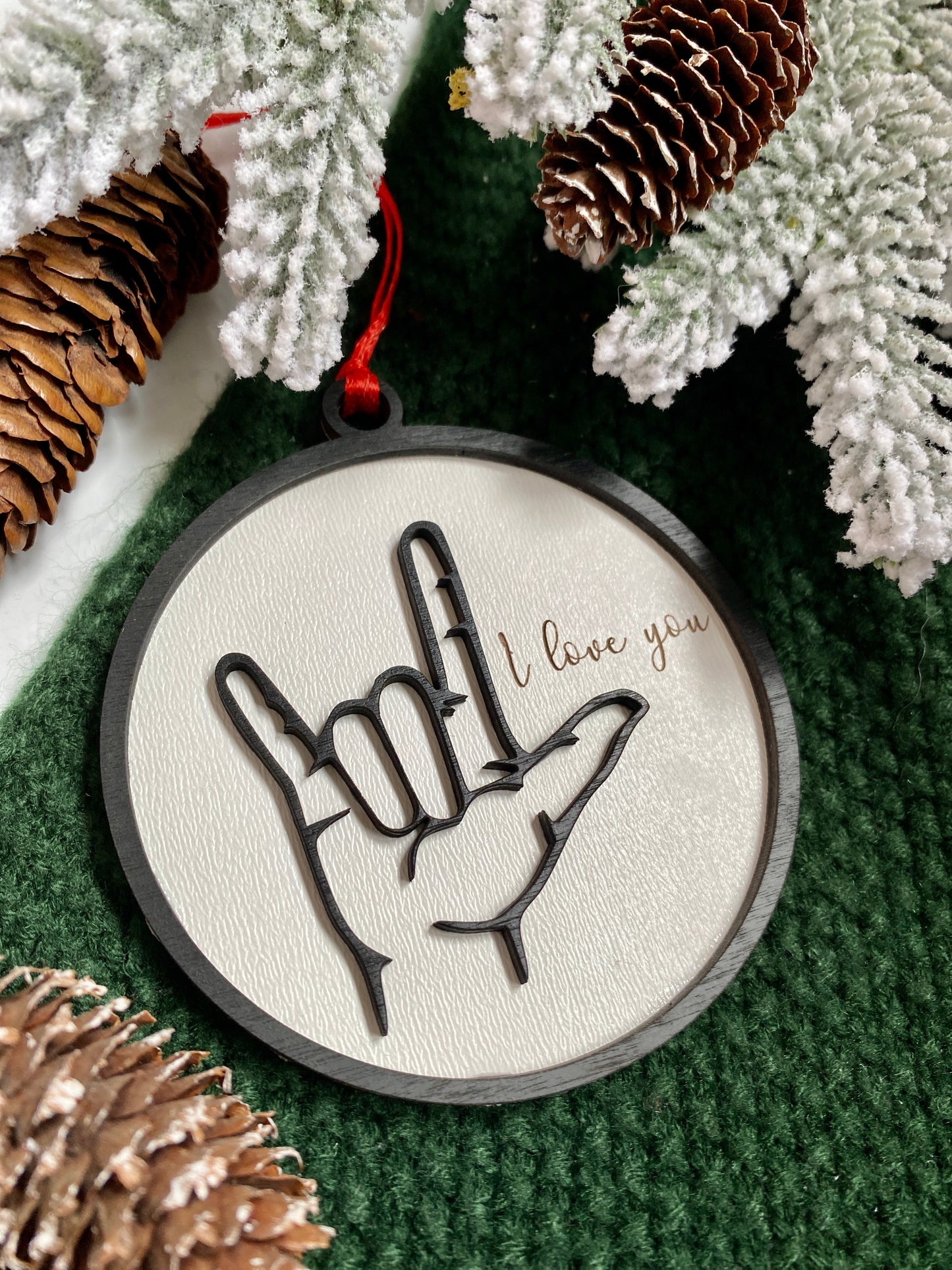 I Love You Sign Language Ornament