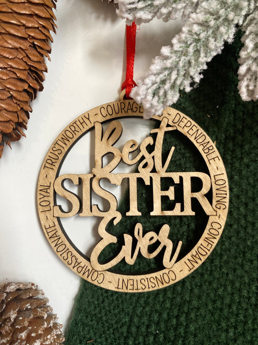 Best Sister Ever Ornament