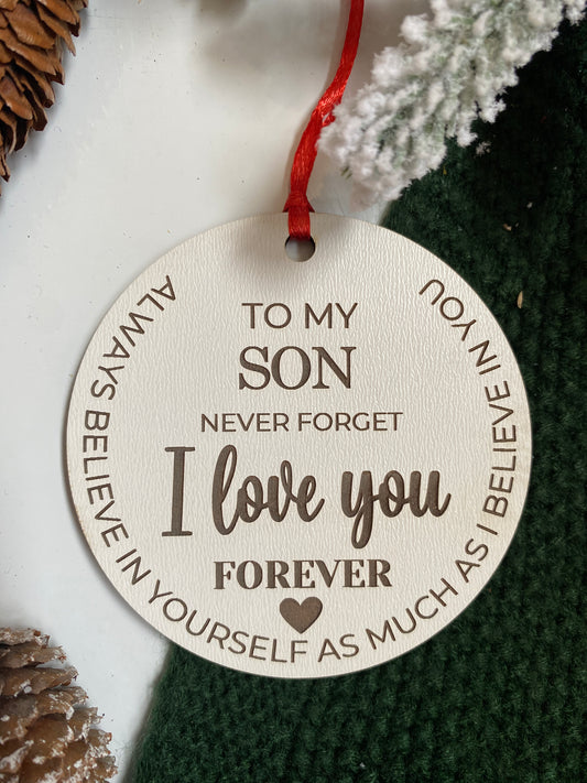 To My Son Ornament
