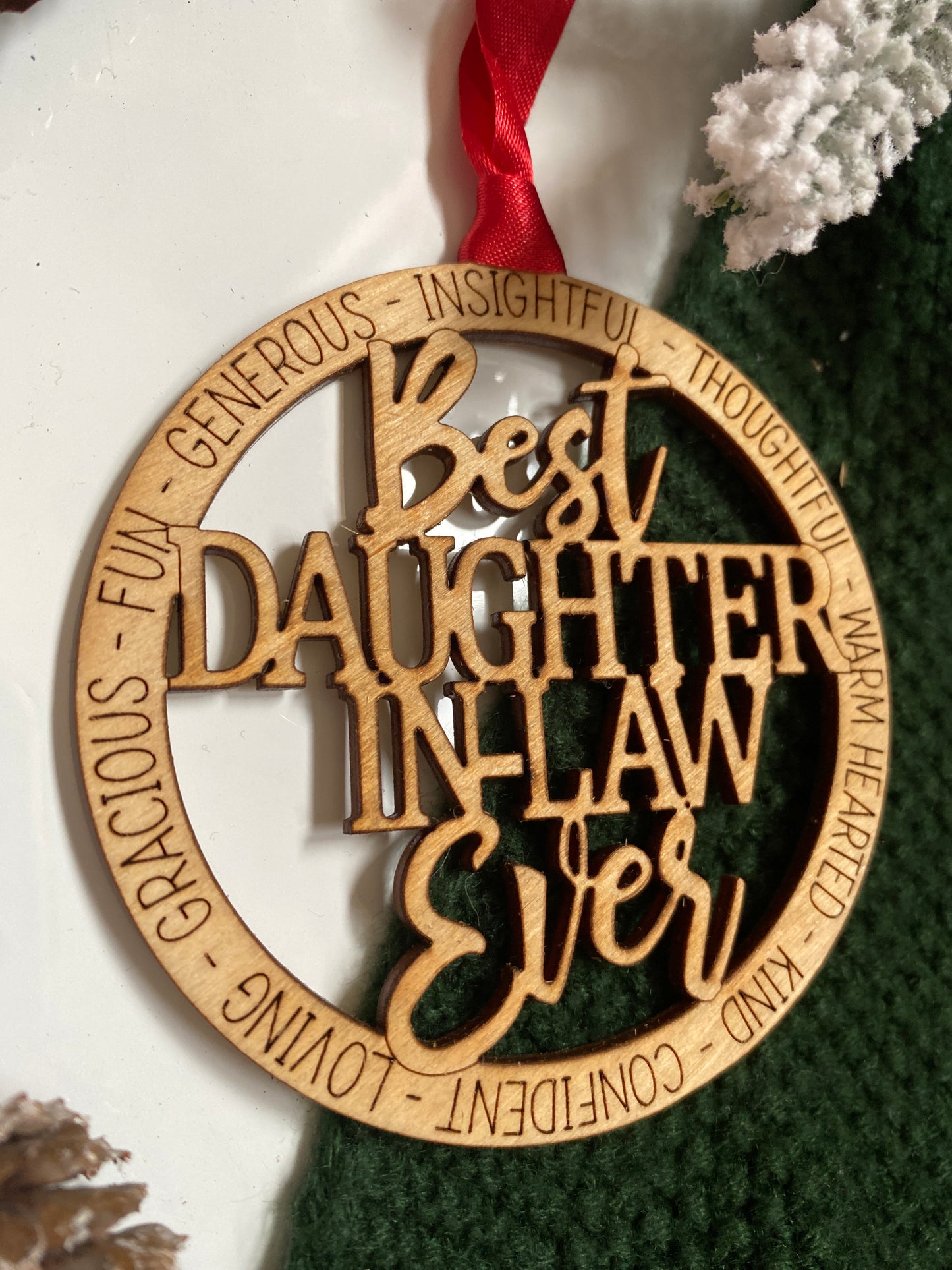 Best Daughter In Law Ornament
