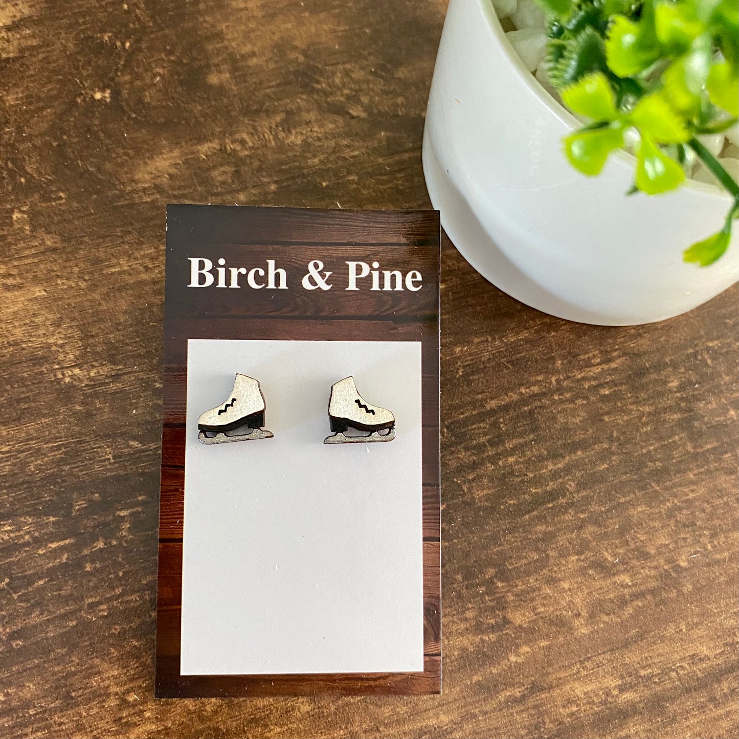 Figure Skate Stud Earrings