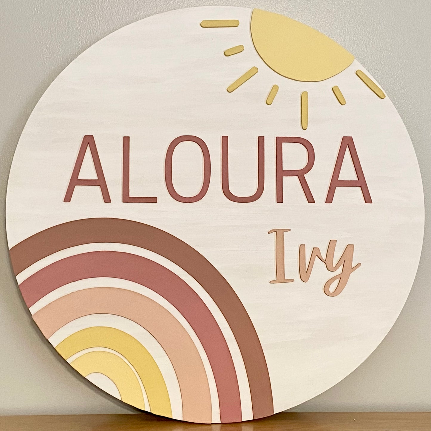 Rainbow Sunshine Name Sign