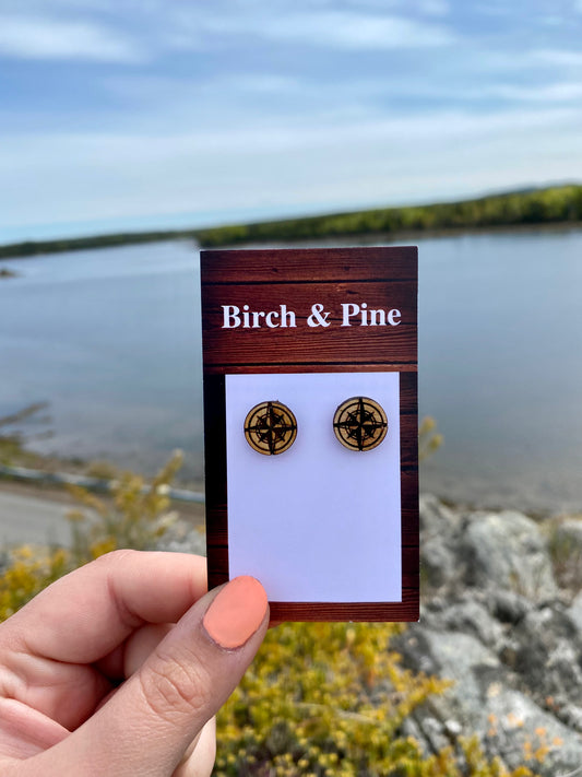 Compass Stud Earrings