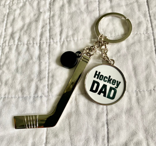 Hockey Dad Keychain