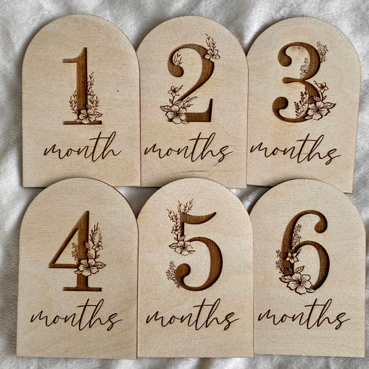 Floral Baby Milestone Markers