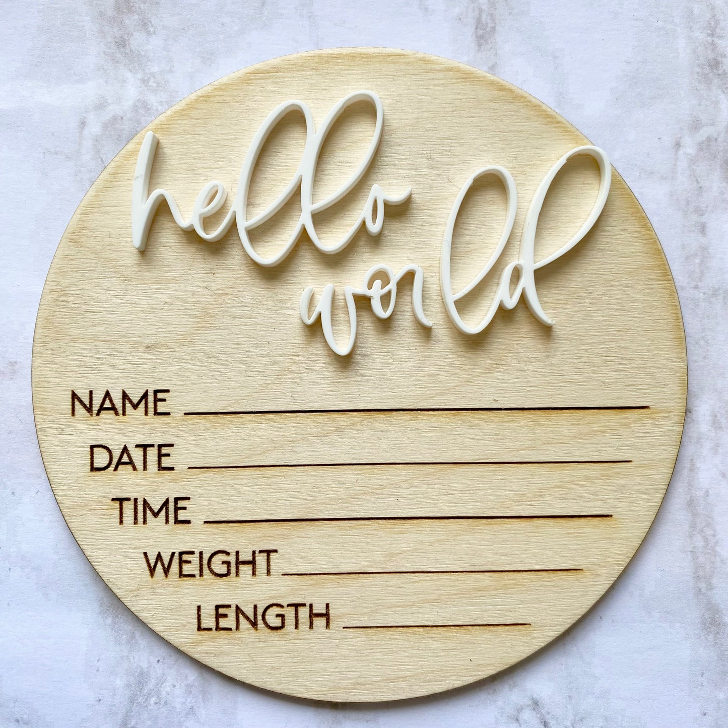 Wooden Birth Announcement Sign